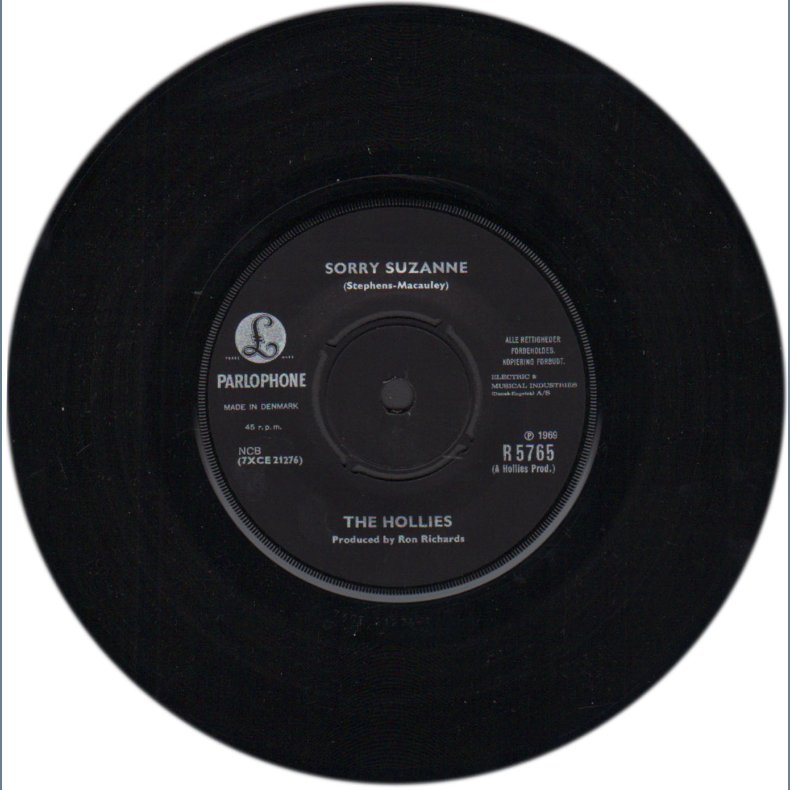 Sorry Suzanne b/w Not That Way At All - 1968 Danish Parlophone label 2-track 7" Single
