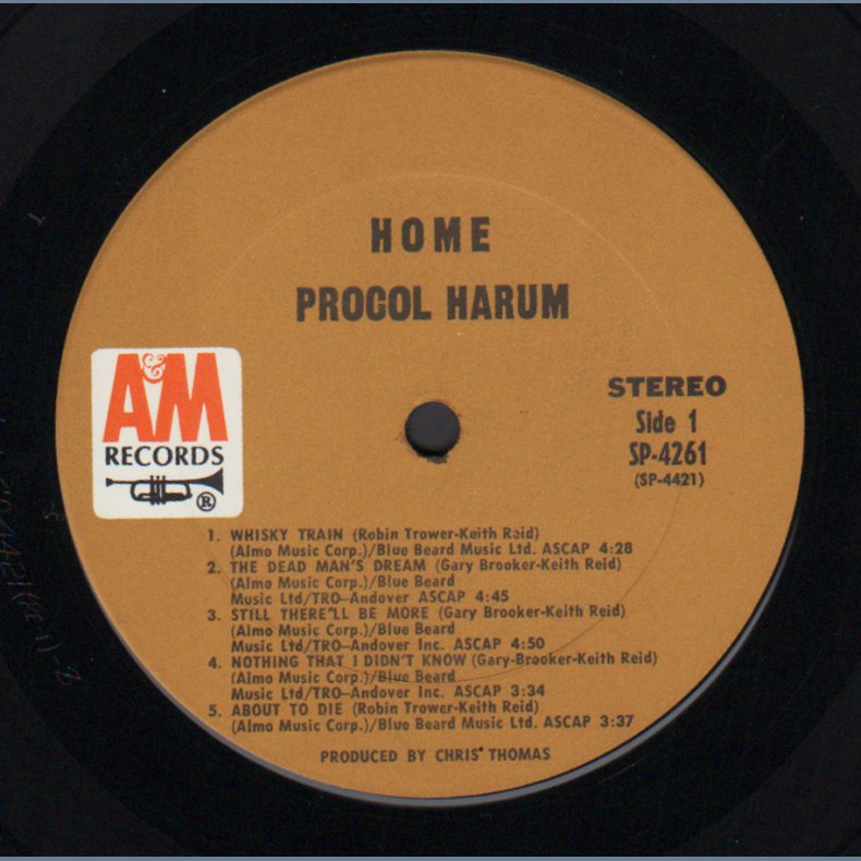 Home - Original 1970 US A&M label 9-track LP