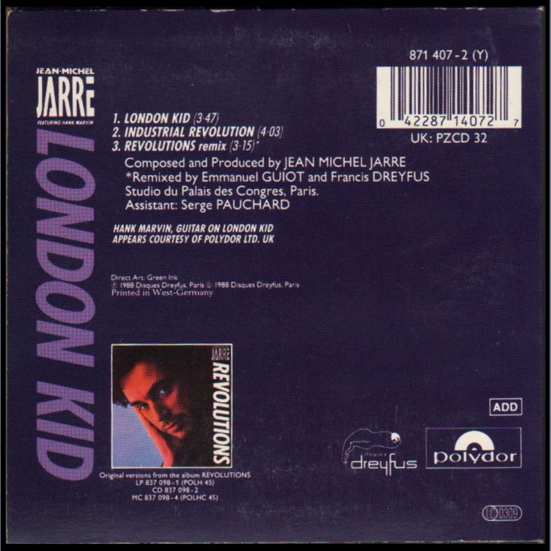 London Kid - Rare 1988 German Polydor label limited edition 3-track CD Single