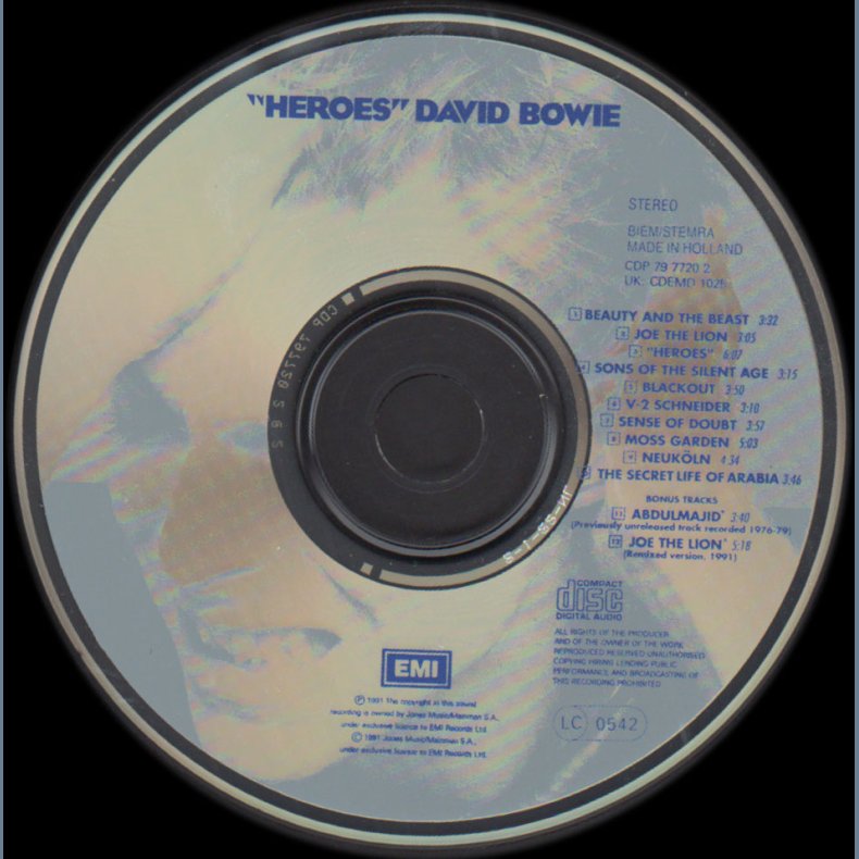 Heroes - 1991 Dutch EMI label 12-track CD - Incl. Bonus Tracks 