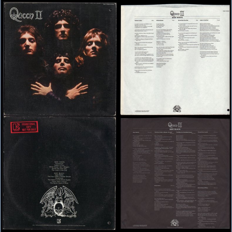 Queen II - Original 1974 US White Label Promotional Issue 11-track LP