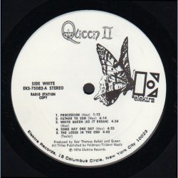 Queen II - Original 1974 US White Label Promotional Issue 11-track LP