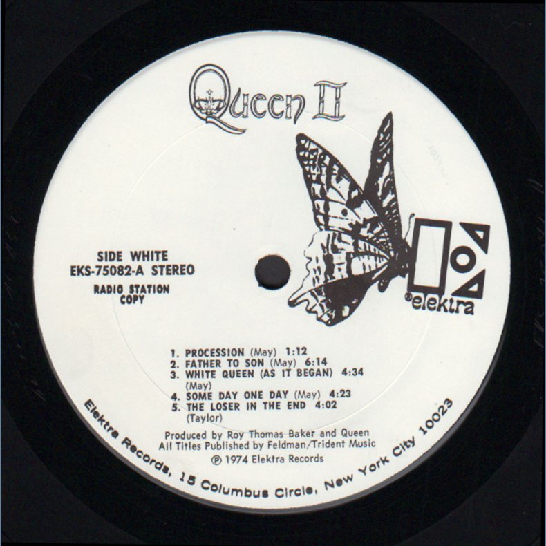 Queen II - Original 1974 US White Label Promotional Issue 11-track LP