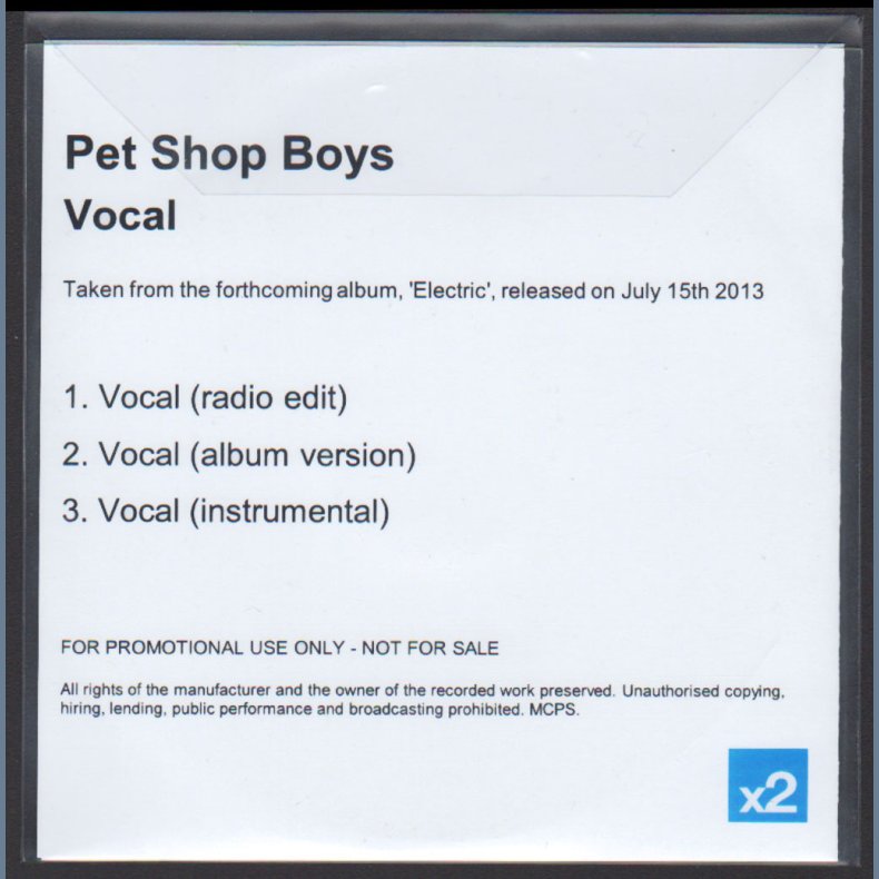 Vocal - Authentic 2013 UK x2 label 3-track Promotional Issue CD Acetate