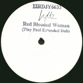 Red Blooded Woman - Play Paul Mix - 2004 UK Parlophone 1-sided 1-track promotional issue 12