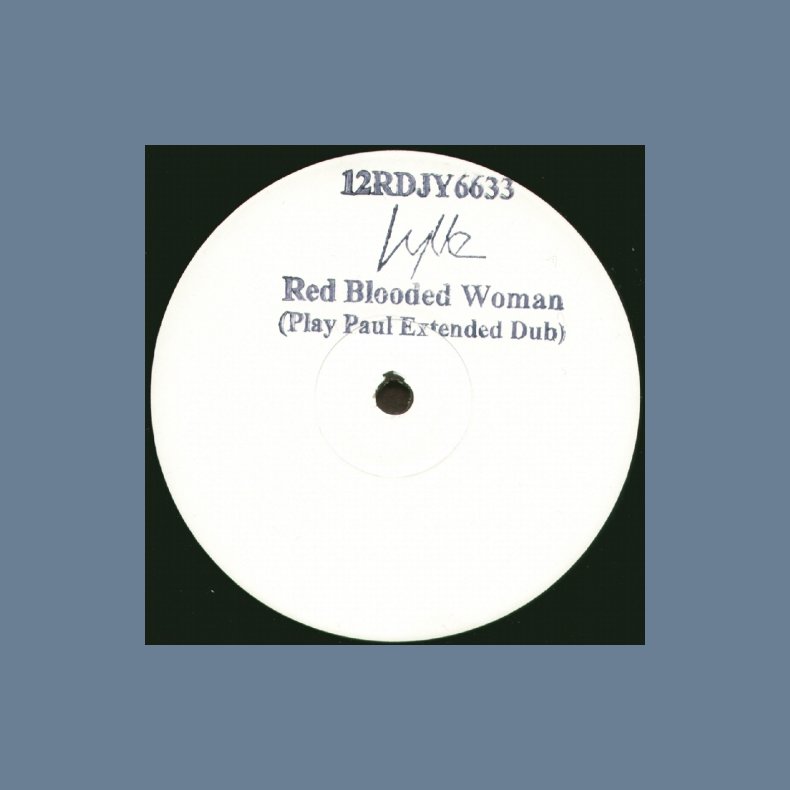 Red Blooded Woman - Play Paul Mix - 2004 UK Parlophone 1-sided 1-track promotional issue 12" 