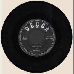 Sweet Nuthin's b/w Weep No More My Baby - 1960 Danish Decca label 2-track 7" Single 