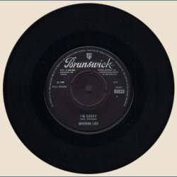 I'm Sorry b/w That's All You Gotta Do - 1960 UK/DK Brunswick label 2-track 7" Single 