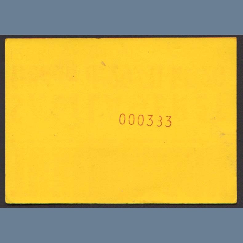 Concert Ticket - 1984 Danish Concert Ticket