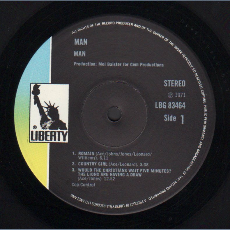 Man - Original 1971 UK Liberty label 5-track LP