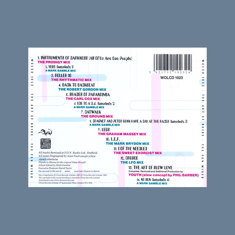 The Fon Mixes - Out Of print 1991 China label 14-track remix CD 