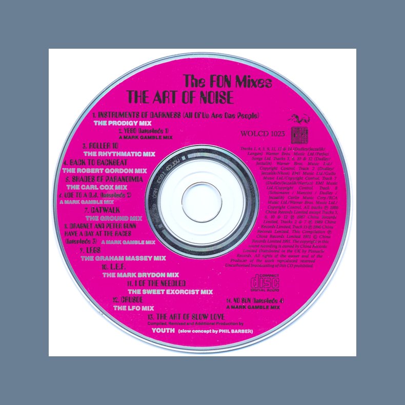The Fon Mixes - Out Of print 1991 China label 14-track remix CD 