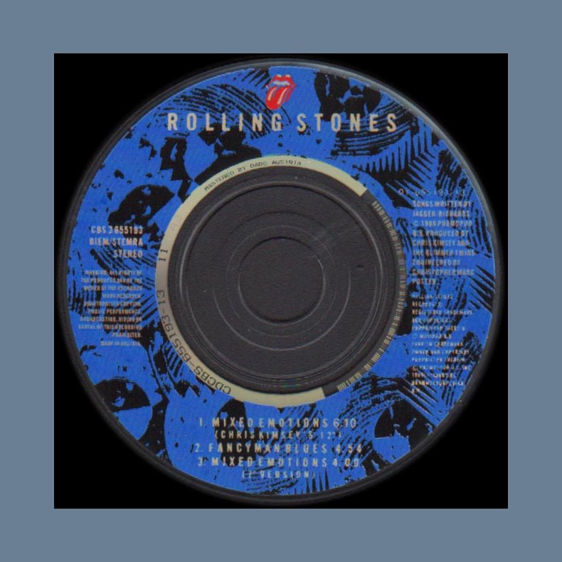 Mixed Emotions - 1989 Austrian Pressed CBS label 3-track 3" CD single
