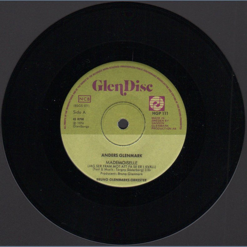 Mademoiselle b/w F&Atilde;&para;r Man Lever Bara En G&Atilde;&yen;ng - 1974 Swedish GlenDisc label 2-track 7" Single 