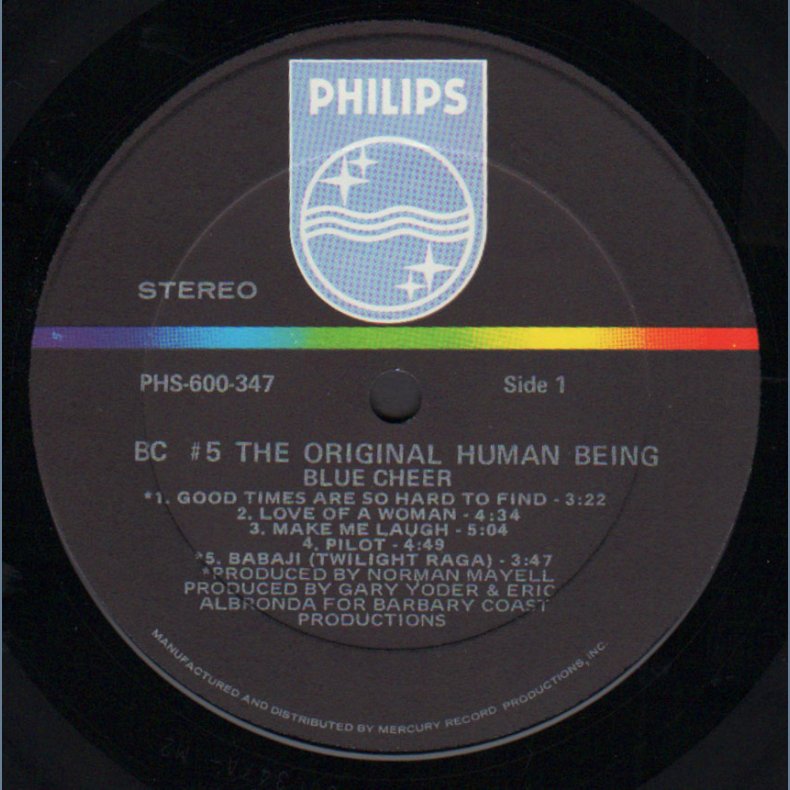 New! Improved! Blue Cheer - Original 1969 US Philips label 9-track LP