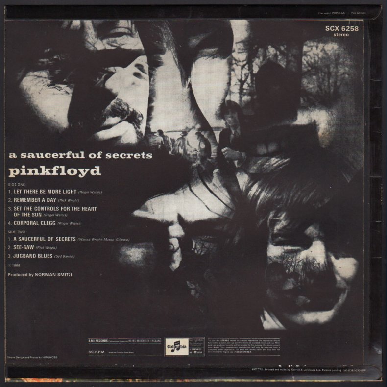 A Saucerful Of Secrets - Original 1969 UK Columbia label 7-track Stereo LP