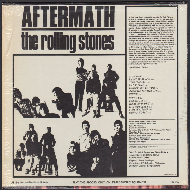 Aftermath - Original 1966 US London label 11-track Stereo LP - Dark Blue Boxed Logo Labels