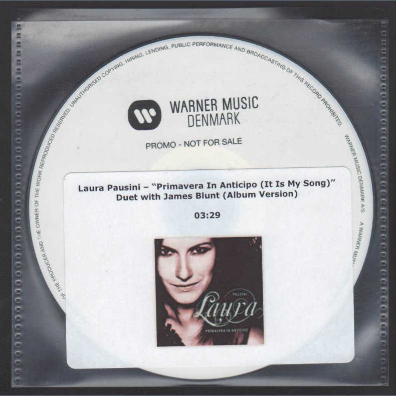 Primavera In Anticipo - 2008 Danish Warner label 1-track Promotional Issue CD Acetate