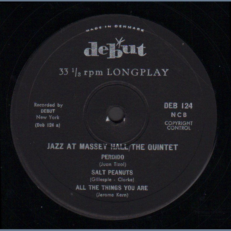 Jazz at Massey Hall/Quintet - Original 1959 Danish Debut label 6-track LP