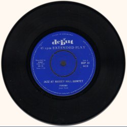 Jazz at Massey Hall/Quintet - Set of 4 Original 1958 Danish Debut label 2-track 7" Singles