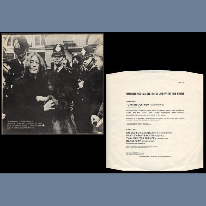 Unfinished Music No. 2: Life With The Lions - Original 1969 UK 5-track LP