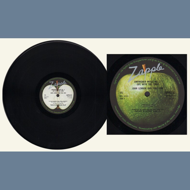 Unfinished Music No. 2: Life With The Lions - Original 1969 UK 5-track LP