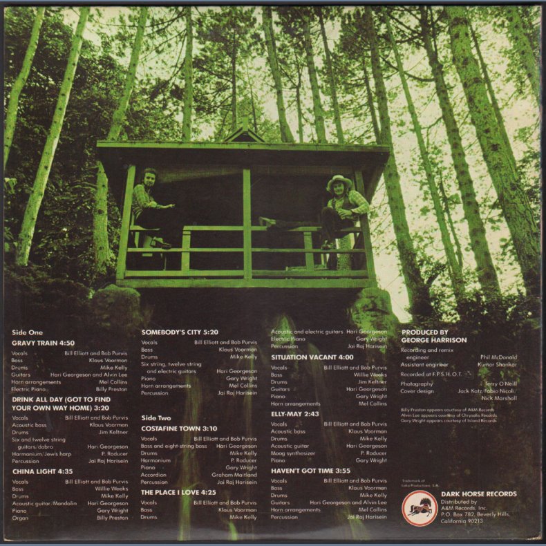 The place I love - Original 1974 US Dark Horse label 9-track LP