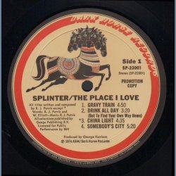 The place I love - Original 1974 US Dark Horse Label Promotional Issue 9-track LP