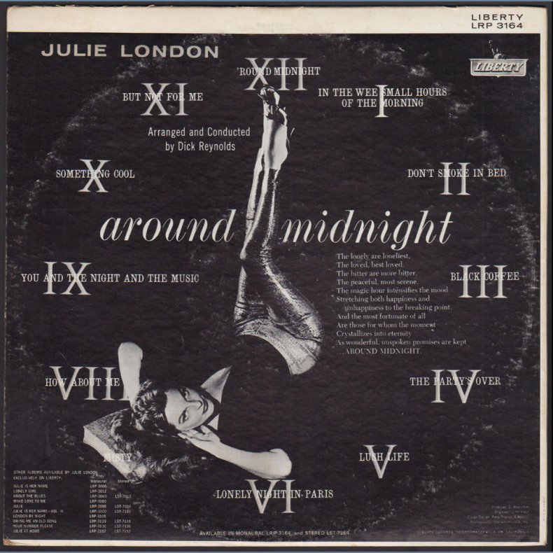 Around Midnight - Original 1960 US Liberty label 12-track White Label Audition Record LP