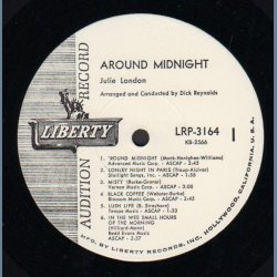Around Midnight - Original 1960 US Liberty label 12-track White Label Audition Record LP
