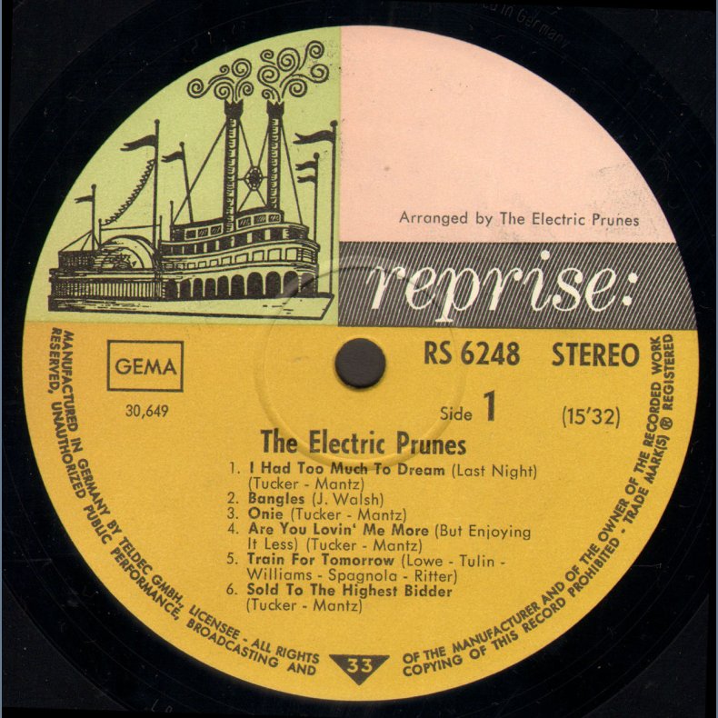 I Had Too Much To Dream (Last Night) - Original 1967 German Reprise label Stereo 12-track LP