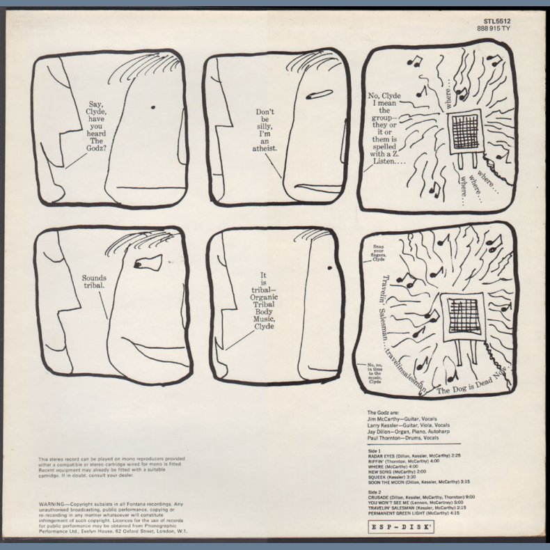 Godz 2 - Original 1969 UK Fontana label 10-track Stereo LP
