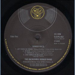 Bongo Rock - 1975 UK DJM label 8-track 2nd Pressing LP