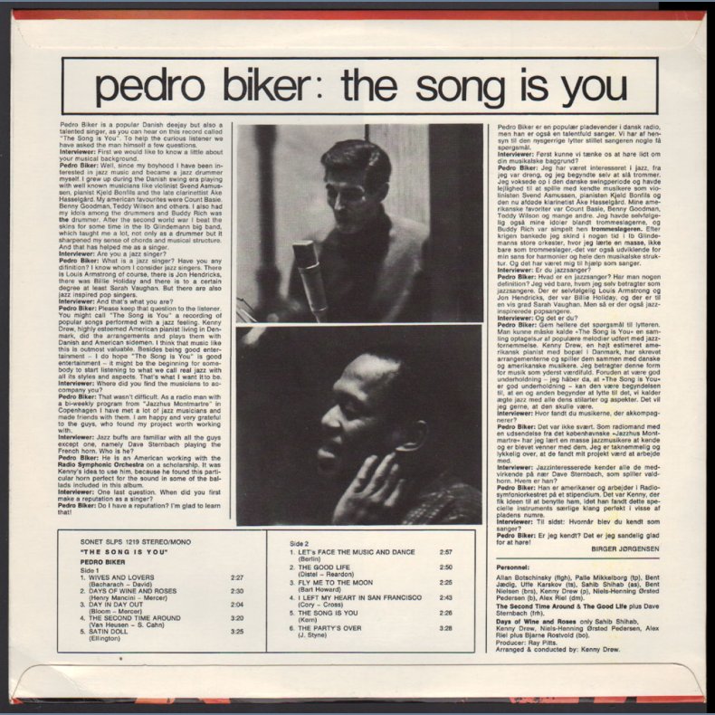 The Song Is You - Original 1966 Danish Sonet label 11-track Stereo LP