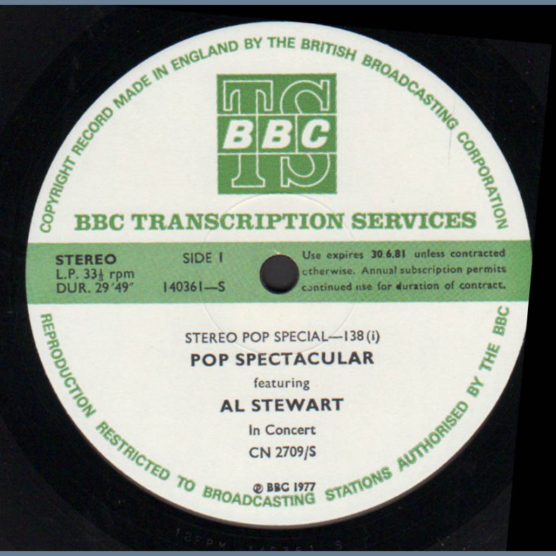 Stereo Pop Special - 138: Pop Spectacular featuring Al Stewart In Concert - Rare 1977 UK Radio Show 