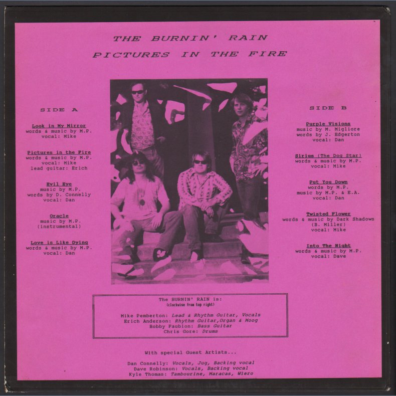 Pictures In The Fire - Original 1993 US Rockadelic label 10-track LP