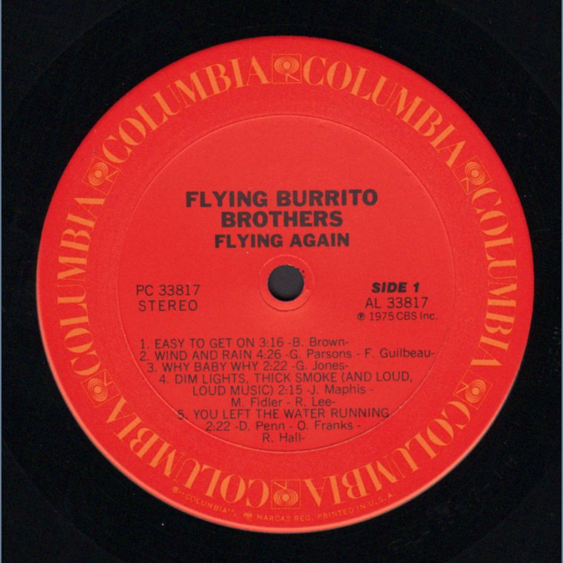 Flying Again - Original 1975 US Columbia label 10-track LP