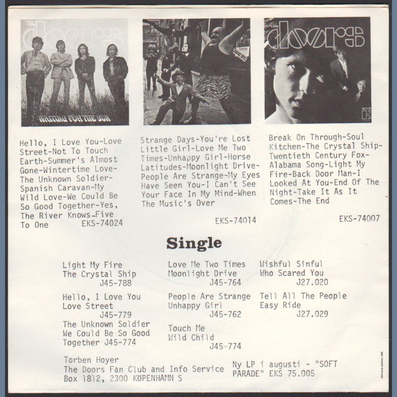 Tell All The People b/w Easy Ride - 1969 Danish/Swedish Metyronome label 2-track 7" Single