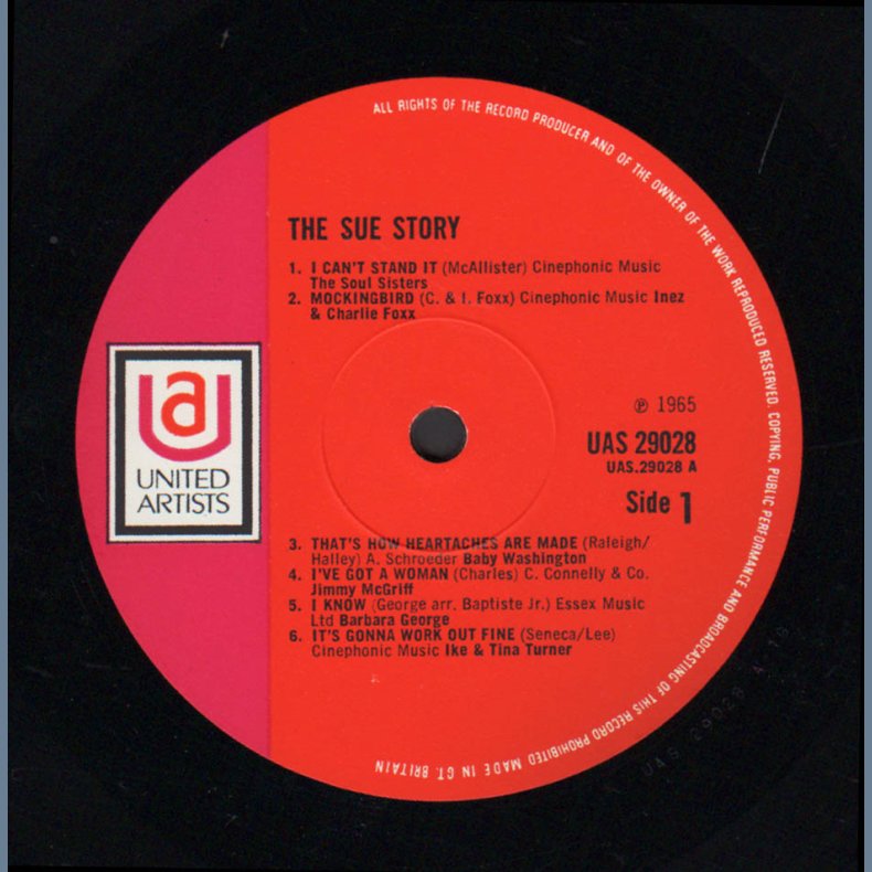 The Sue Story - 1969 UK United Artists 2nd Issue 12-track LP