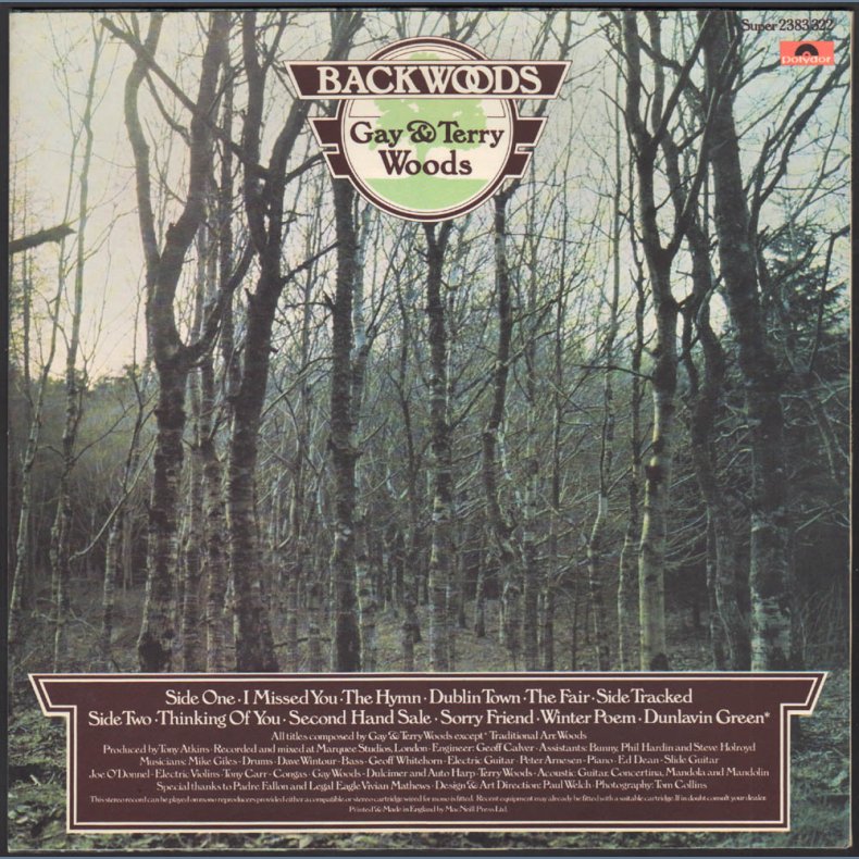Backwoods - Original 1975 UK Polydor label 10-track LP