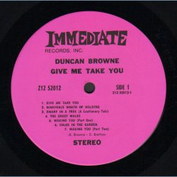 Give Me Take You - Original 1968 US Immediate label 12-track LP incl. Lyric Insert