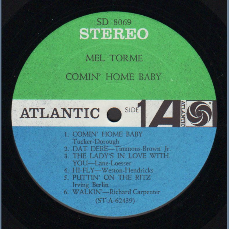 Comin' Home Baby! - Original 1962 US Atlantic label Stereo Issue 12-track LP 