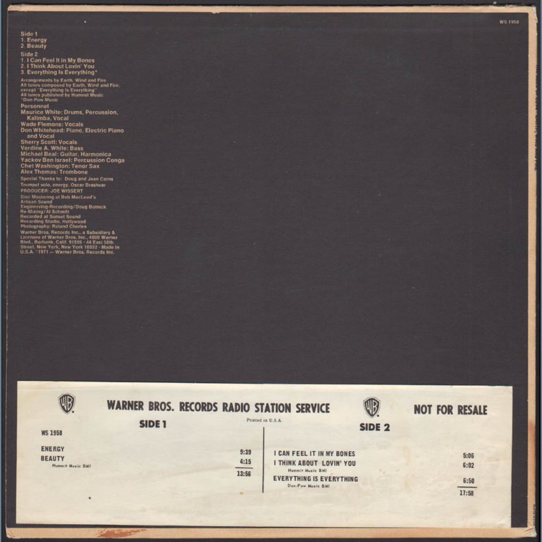 The Need Of Love - Original 1971 Warner Bros label promotional issue white label  5-track LP