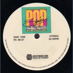 Pop Concert Series - Show 88-37 - 1988 US Westwood One Radio Networks label 2LP Live Radio Sho