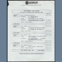 Pop Concert Series - Show 88-37 - 1988 US Westwood One Radio Networks label 2LP Live Radio Sho