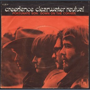 Fortunate Son b/w Down On The Corner - 1969 Danish Liberty label 2-track 7