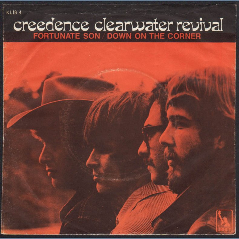 Fortunate Son b/w Down On The Corner - 1969 Danish Liberty label 2-track 7" Single 