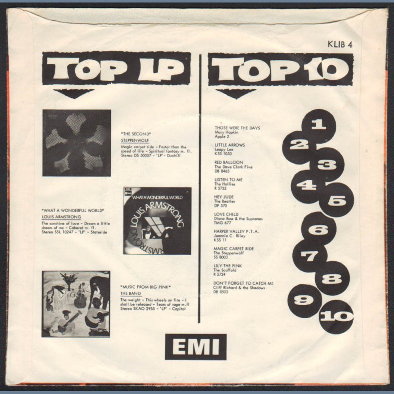 Fortunate Son b/w Down On The Corner - 1969 Danish Liberty label 2-track 7" Single 