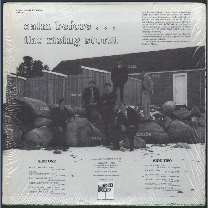 Calm Before... The Rising Storm - 1992 US Stanton Park 12-track reissue Lp