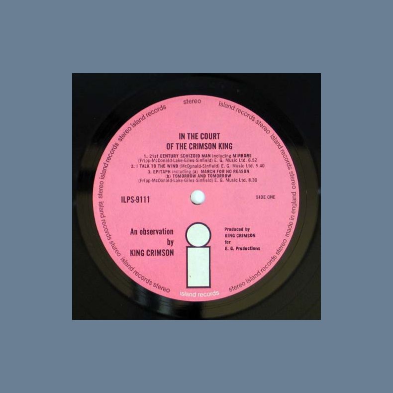 In The Court of The Crimson King - An Observation by - Original 1969 UK Island label LP
